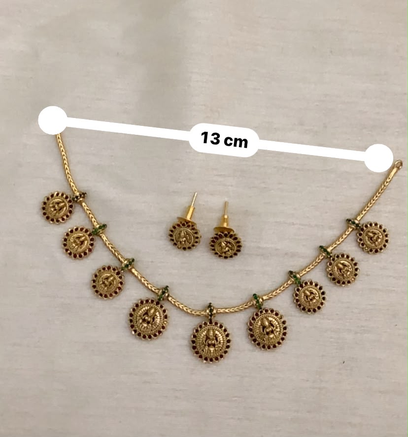 VAIDEHI LAKSHMI COIN NECKLACE SET - image 6