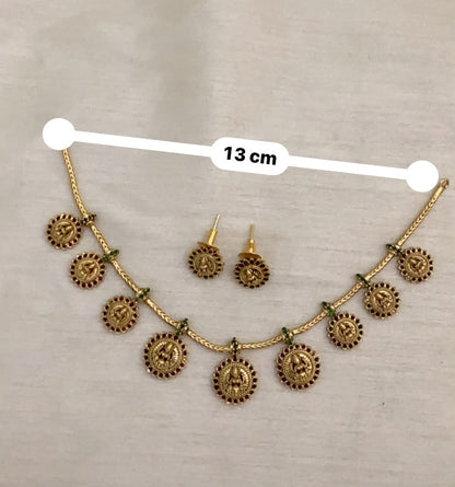 VAIDEHI LAKSHMI COIN NECKLACE SET - image 6