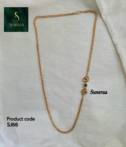 Anvika Emerald Peacock Chain - image 7