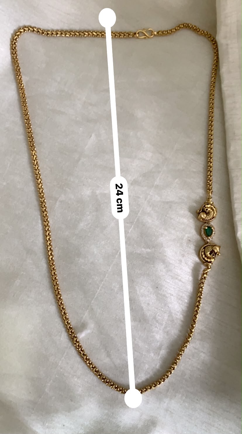 Anvika Emerald Peacock Chain - image 6