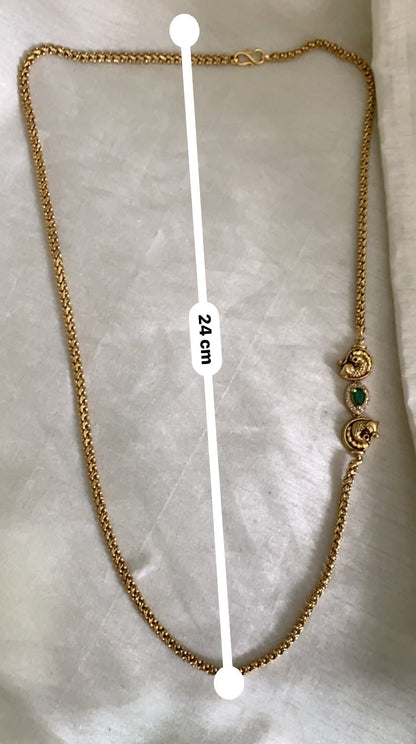 Anvika Emerald Peacock Chain - image 6