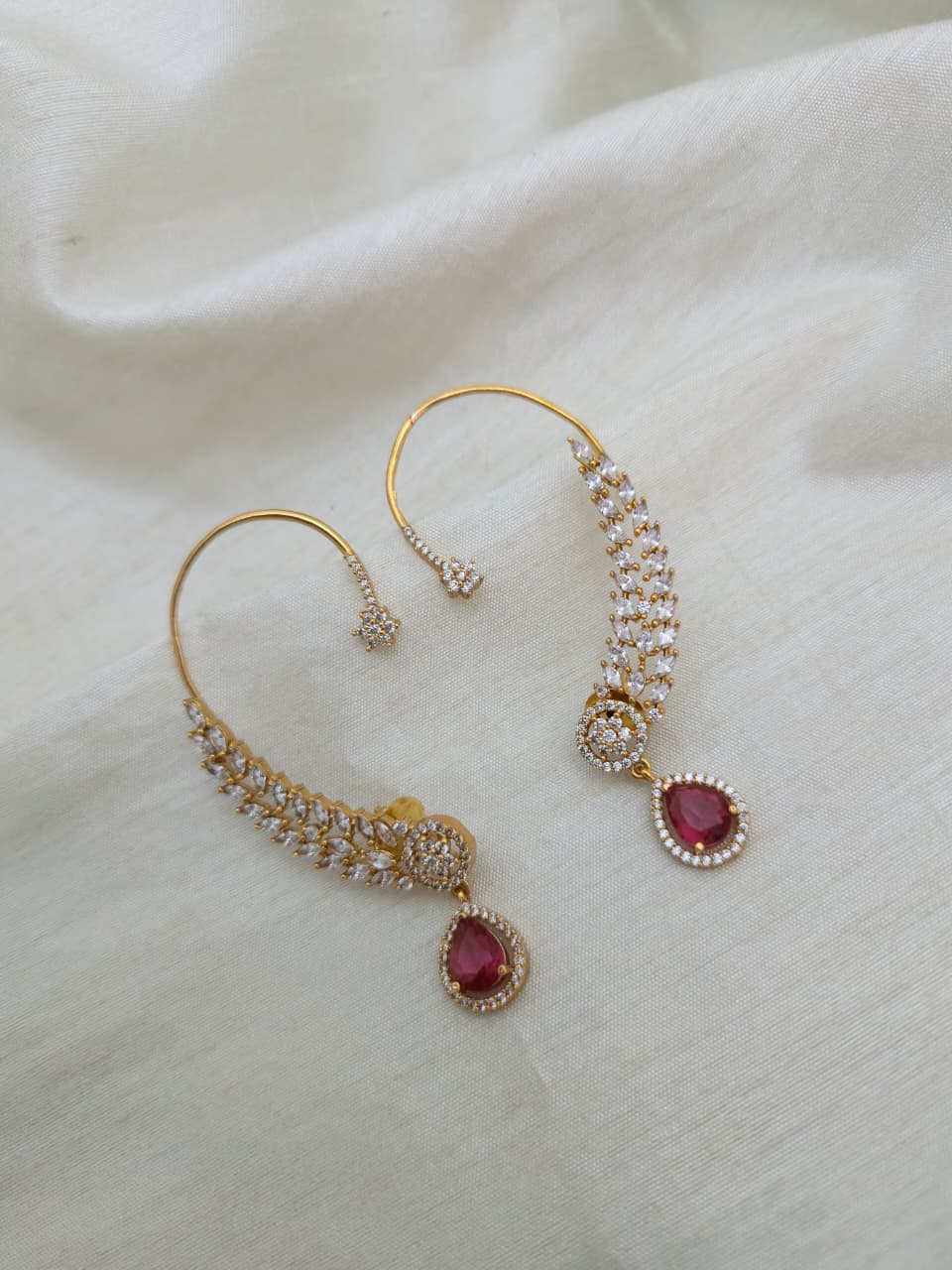 Aria Ruby Drop Earcuff
