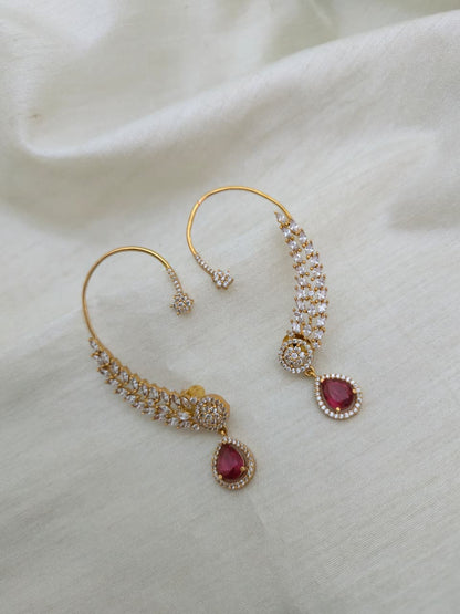 Aria Ruby Drop Earcuff
